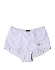 Women's White Logo Girdle High Waist Panty Underwear Nylon Elastane Clothing