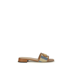 Women's Multicolor Viscose Flat Sandals