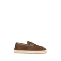 Men's Brown Calf Leather Bos Taurus Espadrilles Shoe
