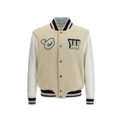 Men's Beige Wool Oves Aries Bomber Clothing