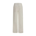 White Cotton Casual Pants
