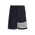 Men's Blue Viscose Bermuda Shorts