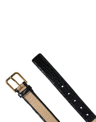 Men Beige Braided Leather Metal Buckle Belt Caiman