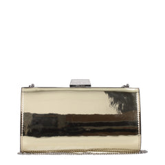 Women's Metallic Leather Clutch Gold