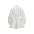 White Cotton Casual Dress