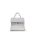 Women's Tie Me Top Handle Bag White Calf Leather Bos