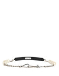 Women's Black Leather Silver Chain Bag Accessory Shoulder Strap | Zamak Real Brass Plastic 40lf