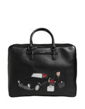 Men's Weekender Bag Black Calf Leather