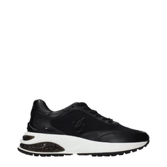 Women's Black Fabric Athletic Sneakers