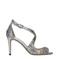 Women's Gray Plastic Strap-On Sandals
