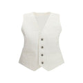 Women's White Cotton Waistcoat Clothing