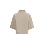 Beige Cotton Polo Shirt