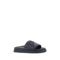 Men's Gray Fabric Flat Sandals