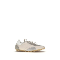 Women's Beige Goatskin Athletic Sneakers