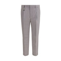 Men's Gray Cotton Dress Pants