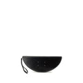 Women's Crinkled Calf Leather Clutch Black Bos