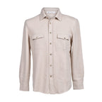 Beige Wool Dress Shirt