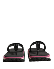 Women's Multicolor Rubber Chunky Flip Flop Shoes