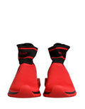 Women's Red Black Sorrento Socks Sneakers Shoes And