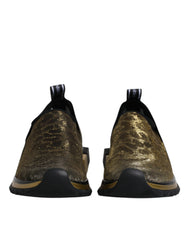 Women's Gold Glitter Leopard Sorrento Sneakers Shoes