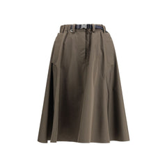 Women's Bicolor Recycled Polyester Midi Skirt