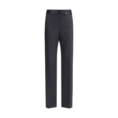 Women's Black Silk Dress Pants