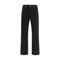 Men's Black Cotton Slim Fit Jeans Clothing