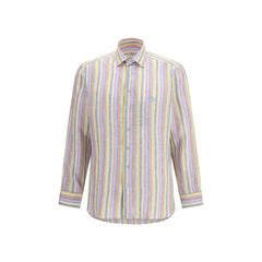 Men's Multicolor Linen Pattern Shirt