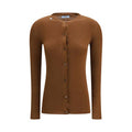 Women's Brown Wool Cardigan Clothing