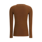 Brown Fleece Wool Cardigan