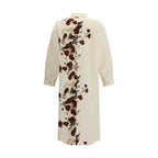 Beige Silk Casual Dress