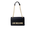 Women's Logo-Embossed Eco-Leather Shoulder Bag Black