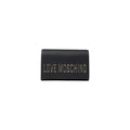 Women's Logo-Embossed Polyurethane Clutch Black