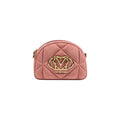 Women's Quilted Suede Shoulder Bag Pink Leather