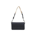 Women's Logo-Embossed Polyurethane Shoulder Bag Black Grs Certified