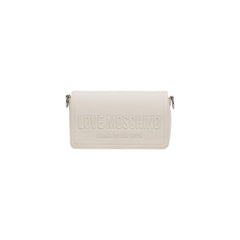 Women's Embossed Logo Shoulder Bag Beige Grs Certified Polyurethane