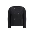 Women's Black Triacetate Coat Clothing