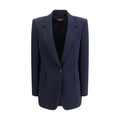 Women's Blue Triacetate Blazer Clothing
