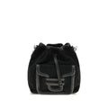 Women's Black Calf Leather Bos Taurus Backet Bag