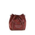 Women's Bordeaux Calf Leather Bos Taurus Backet Bag