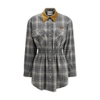 Gray Cotton Casual Dress