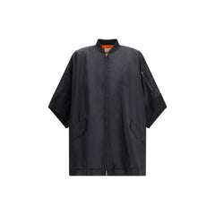 Women's Black Polyamide Cloacks Clothing