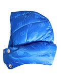 Men Blue Logo Print Whole Head Wrap Capello Hat Polyester