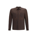 Men's Brown Polyamide Shirt