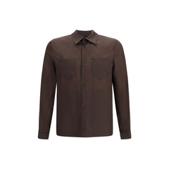 Men's Brown Polyamide Shirt