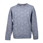 Blue Leather Sweatshirt