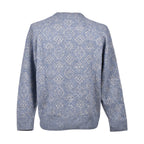 Blue Leather Sweatshirt