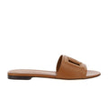 Women's Brown Calf Leather Bos Taurus Flat Sandals