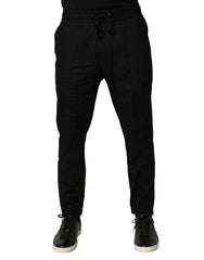 Men's Cotton Drawstring Joggers Black