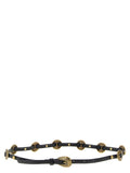Pinko Engraved Plaque Belt — Black